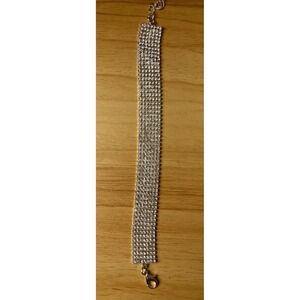 Vintage 7 Row Rhinestone Statement Tennis Bracelet Prom